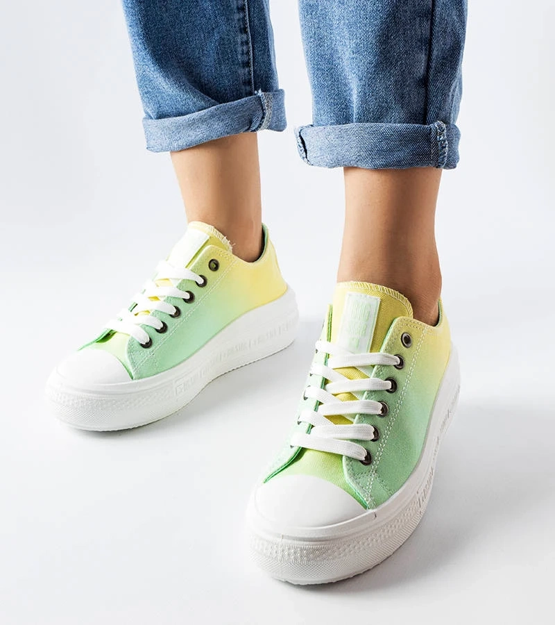 Sárga-zöld Big Star LL274A186 tornacipő