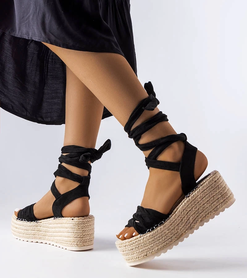 Fekete platformos Loiseau espadrille