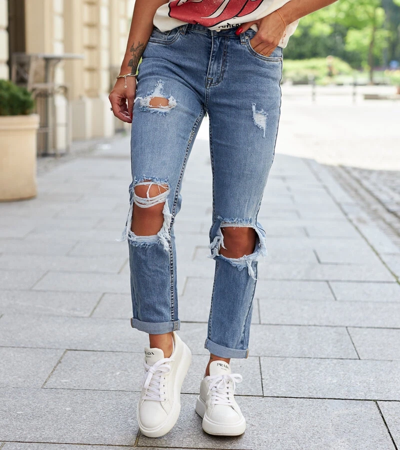 Forconese kopott mom fit farmerek