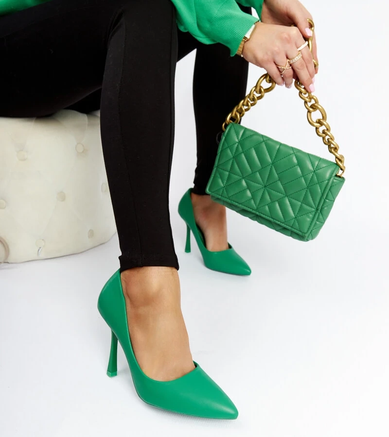 Zöld Rodney magassarkú cipők