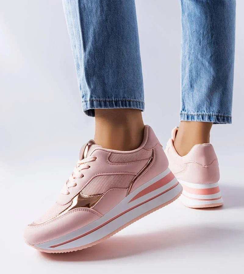 Rózsaszín sneakers vastag talppal Ethel