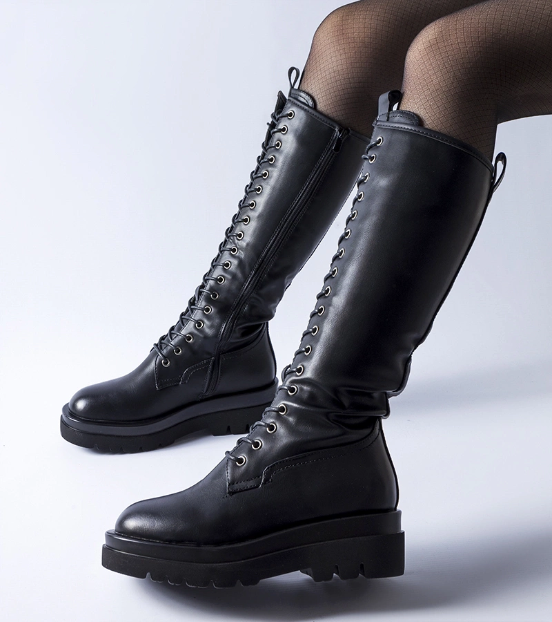 Fekete hosszú melegített munkásnadrágok Padernello