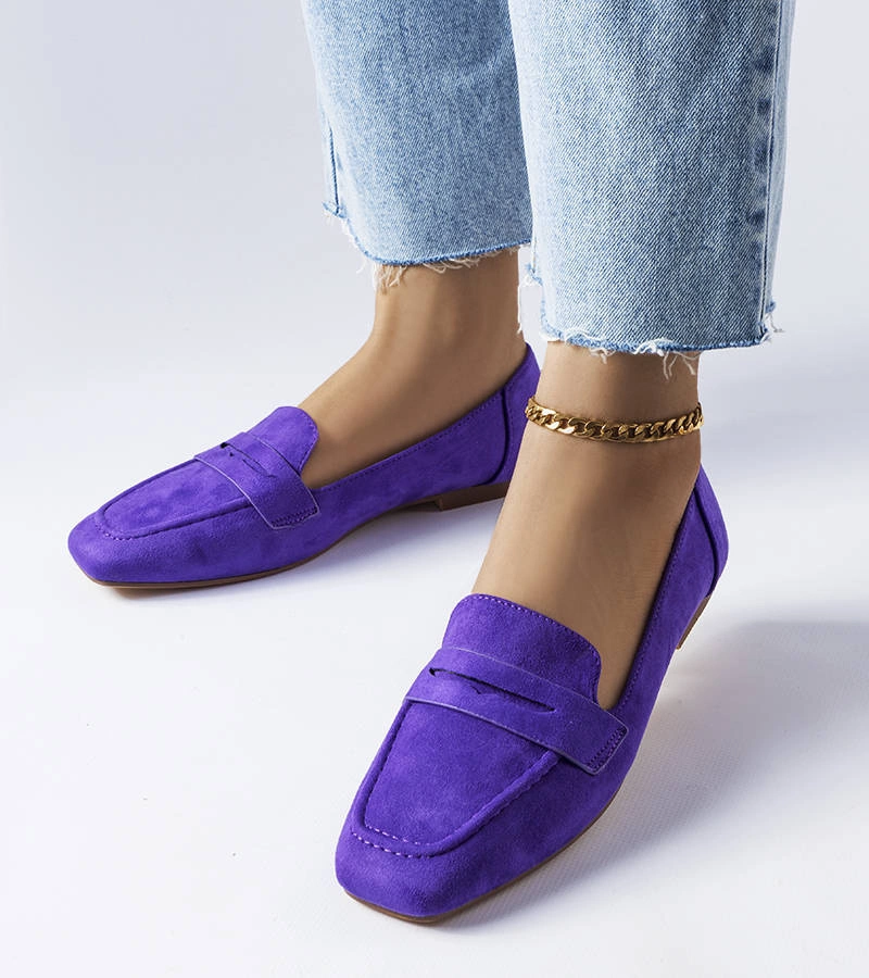 Lila mokaszinok öko-szövetből Meilleur