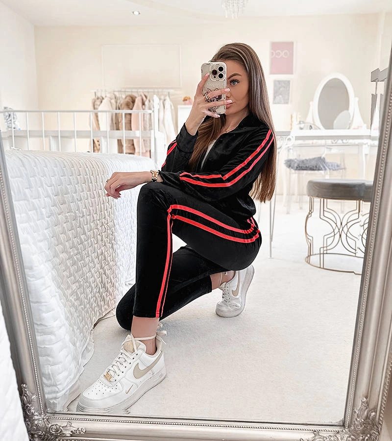 Mandis narancssárga csíkos készlet