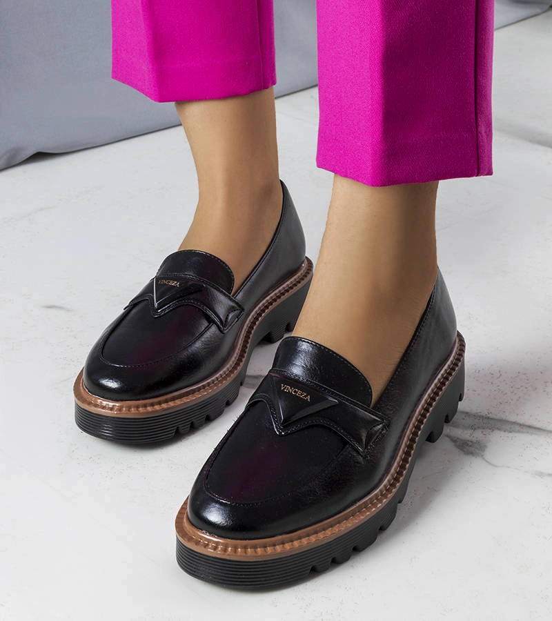 Fekete bárók bőr betéttel Jacquenett