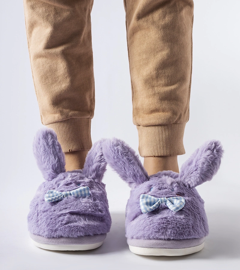 Lila füles papucs Bruna íjjal