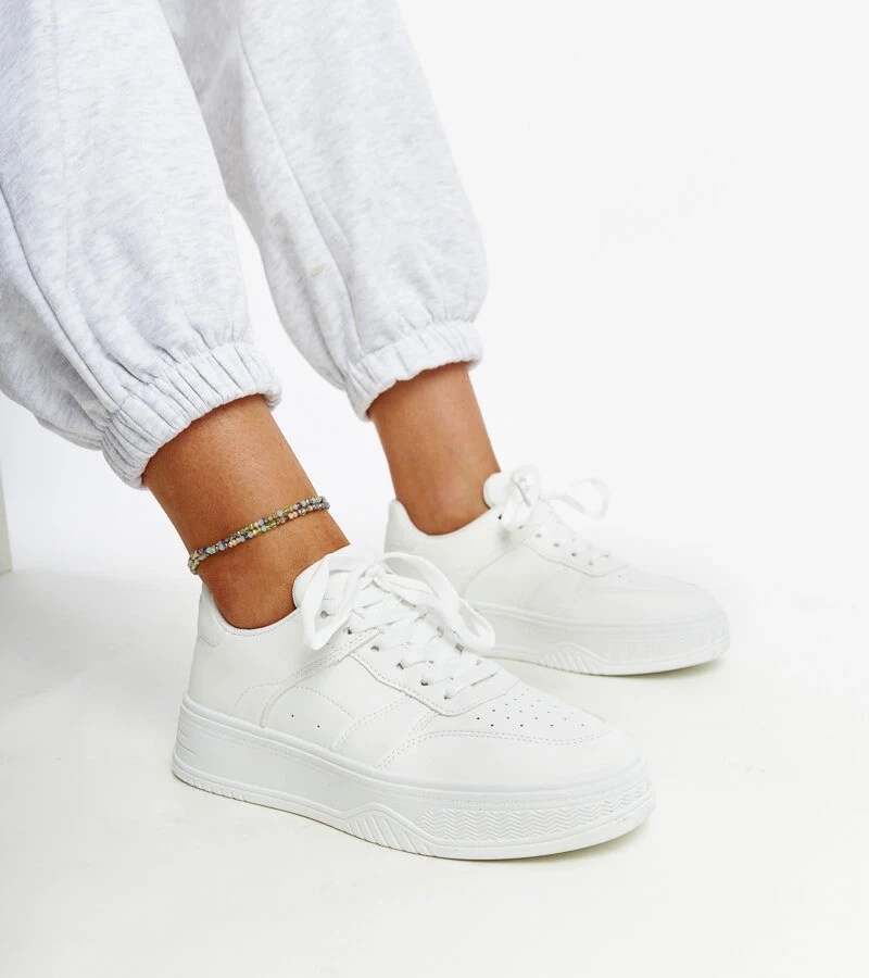 Rafida vastag talpú fehér tornacipők