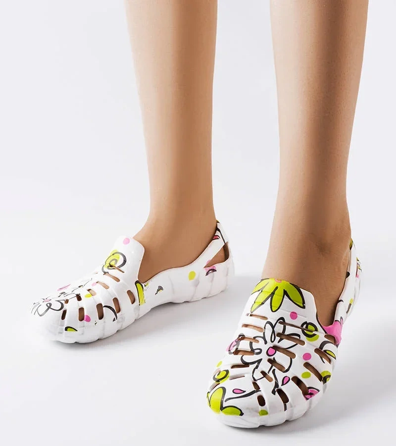 Fehér gumicsizma Finley mintával