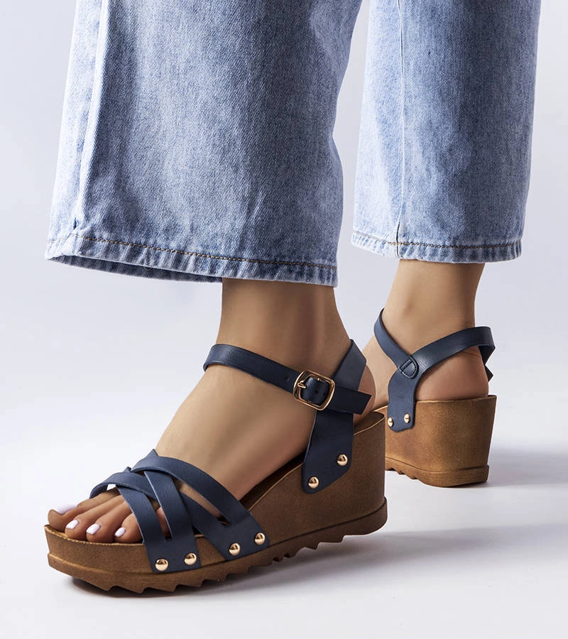 Audric kék szandál kúp talppal