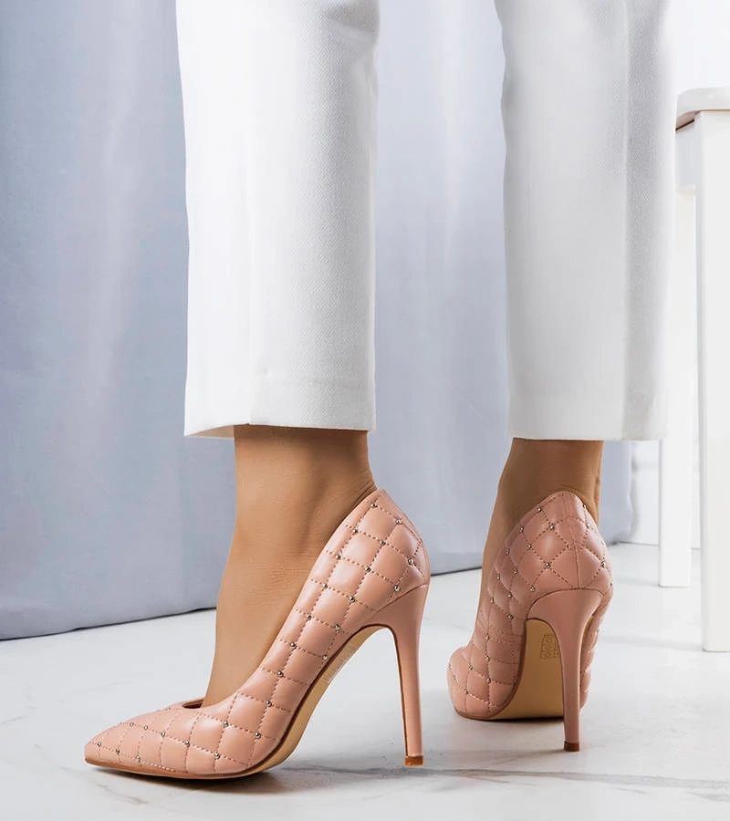 Rózsaszín steppelt tűsarkú Dayton