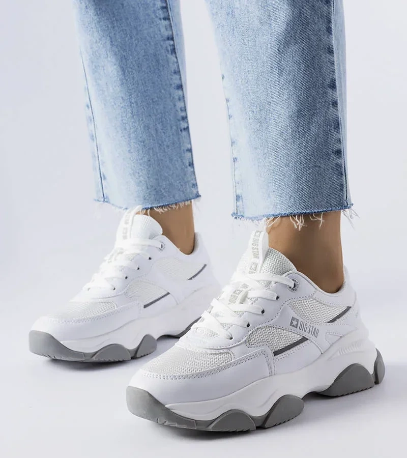 Fehér-szürke cipők Big Star JJ274579