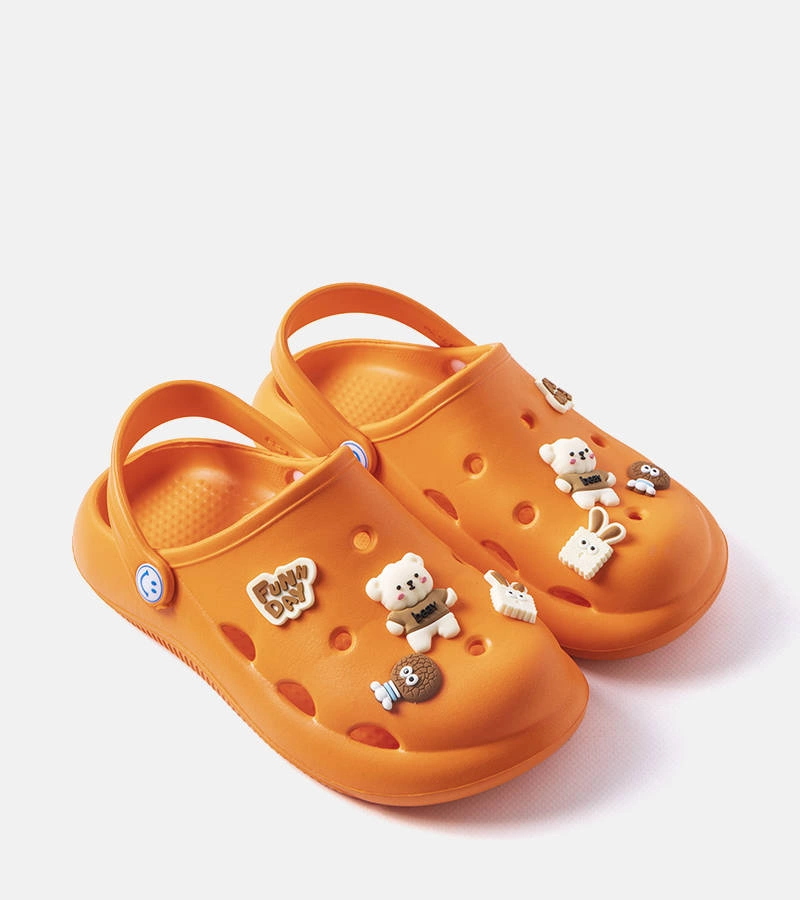 Daviau narancssárga papucs zárt orrú