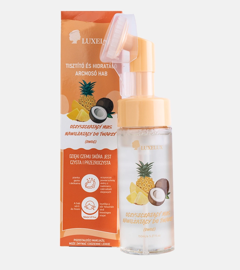 Tisztító-hidratáló gyümölcsös arclemosó hab Luxelux 150 ml