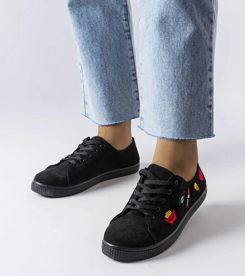 Fekete Kailey tornacipők