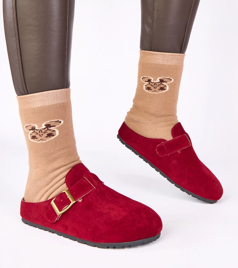 Bordó díszcsatos Atoria papucs