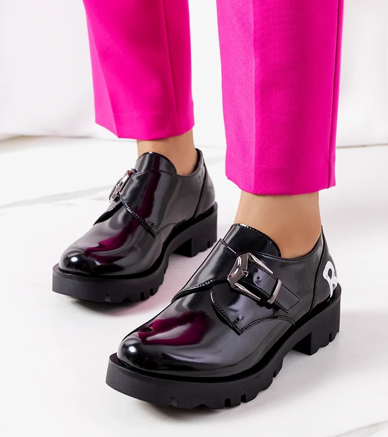 Fekete Lens félcipő