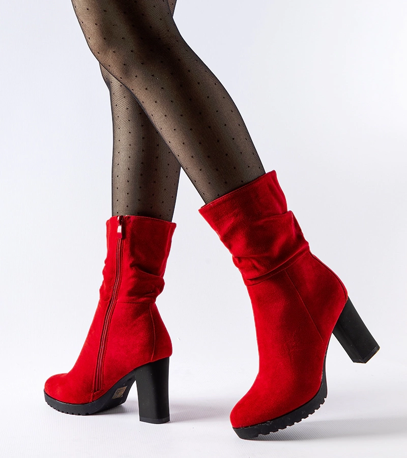 Vigilio piros melegített bokacsizma