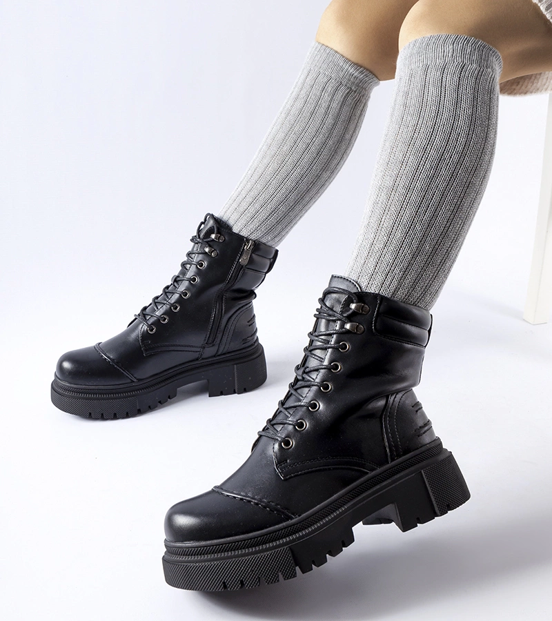 Fekete bélelt túracipők Paimboeuf