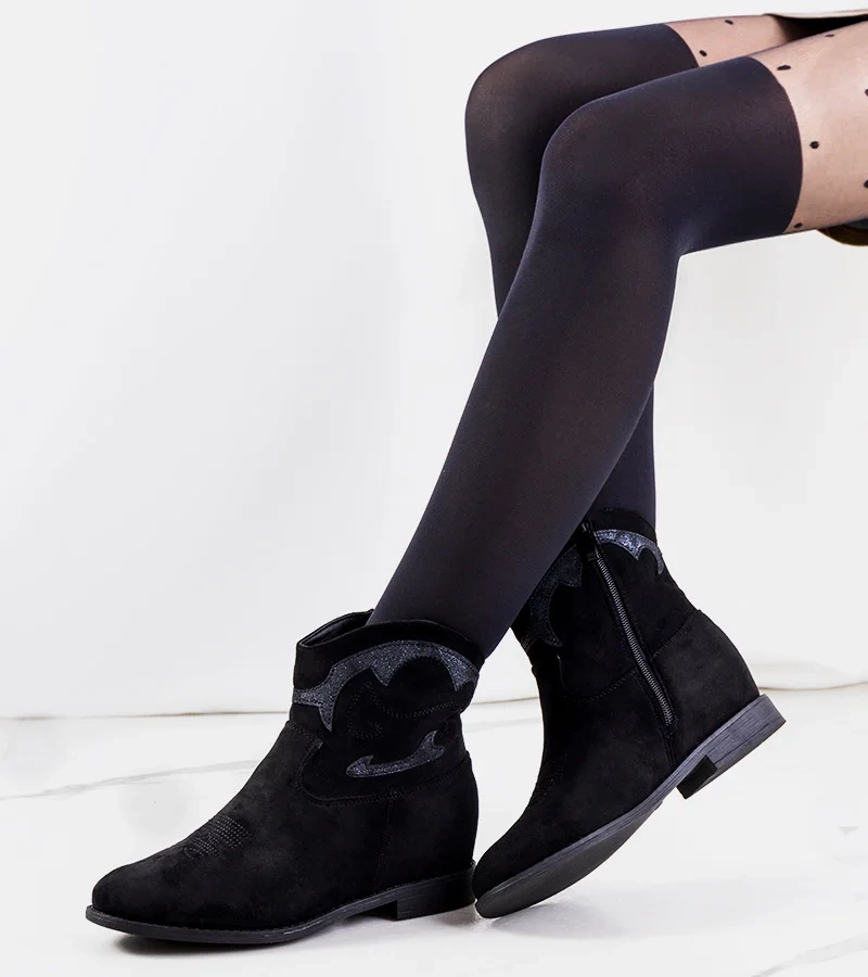 Fekete cowboy csizma Velha