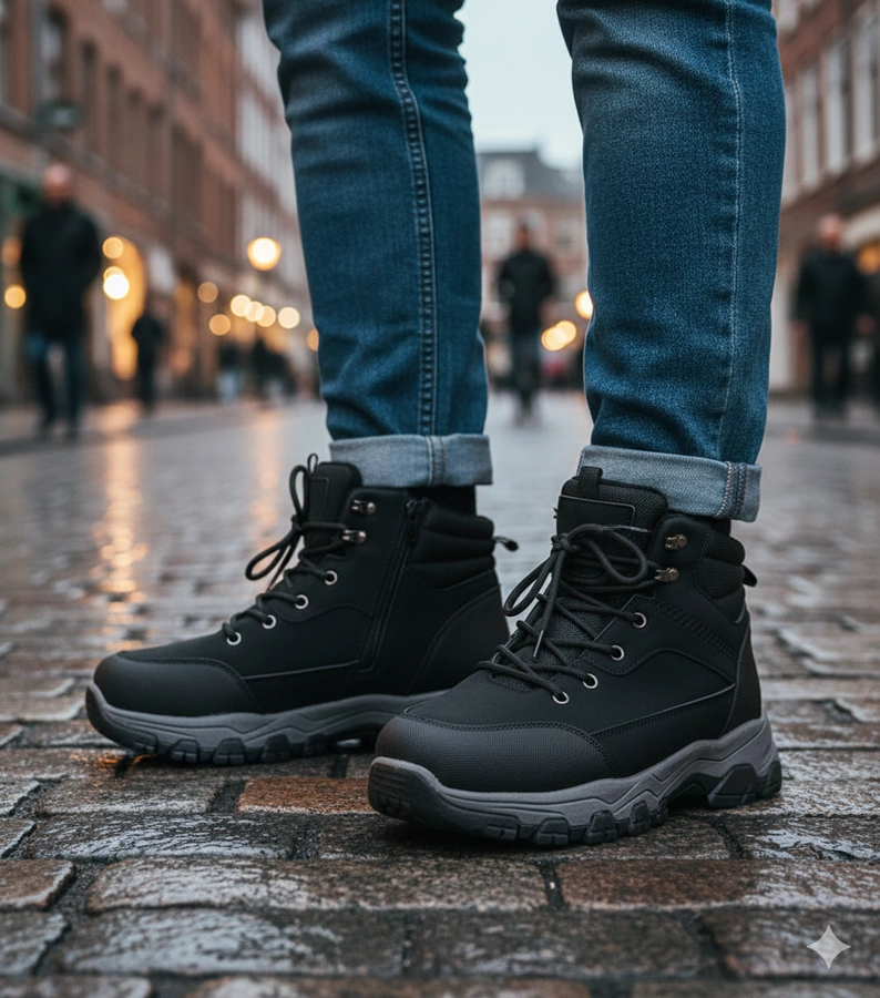 Fekete férfi bakancs Ryan