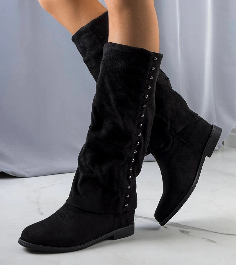 Fekete platformos csizma Balbin