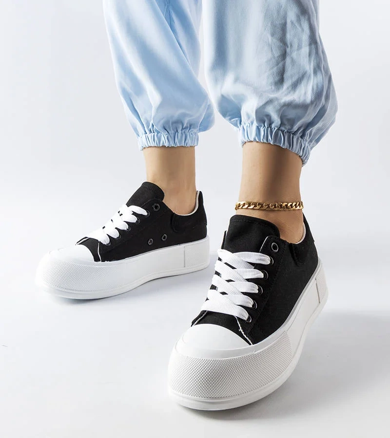 Josseaume fekete platformos tornacipők