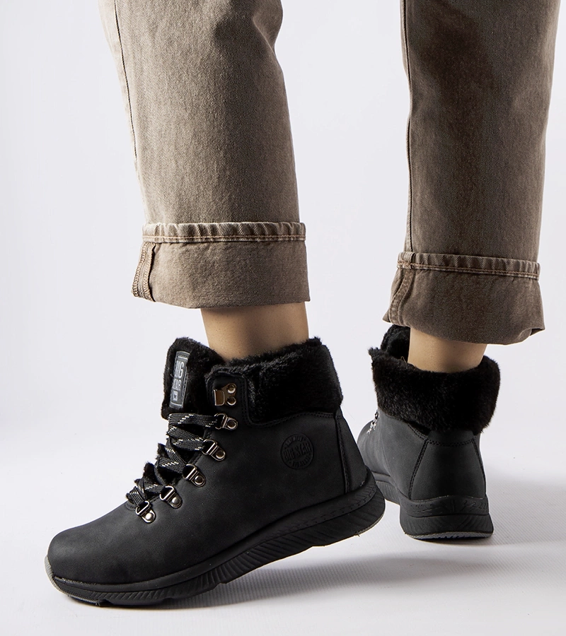 Fekete bélelt bakancsok Big Star MM274488