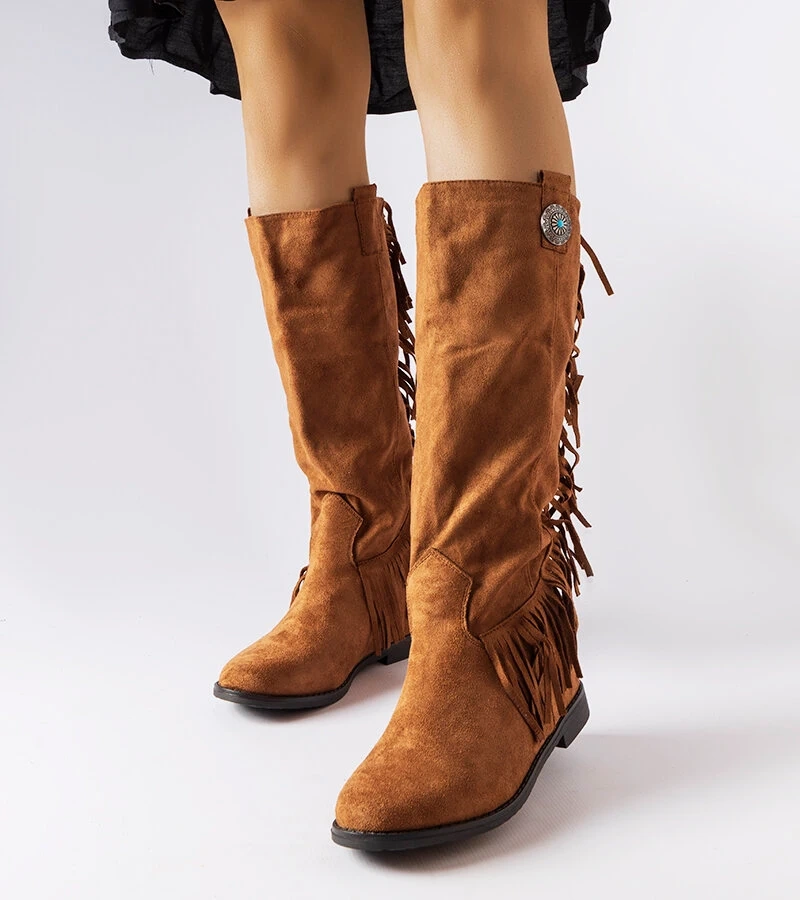 Barna bokacsizma fedett talppal Lecore