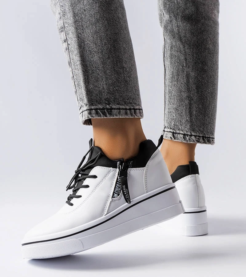 Fehér alacsony talpú Mathieu tornacipők