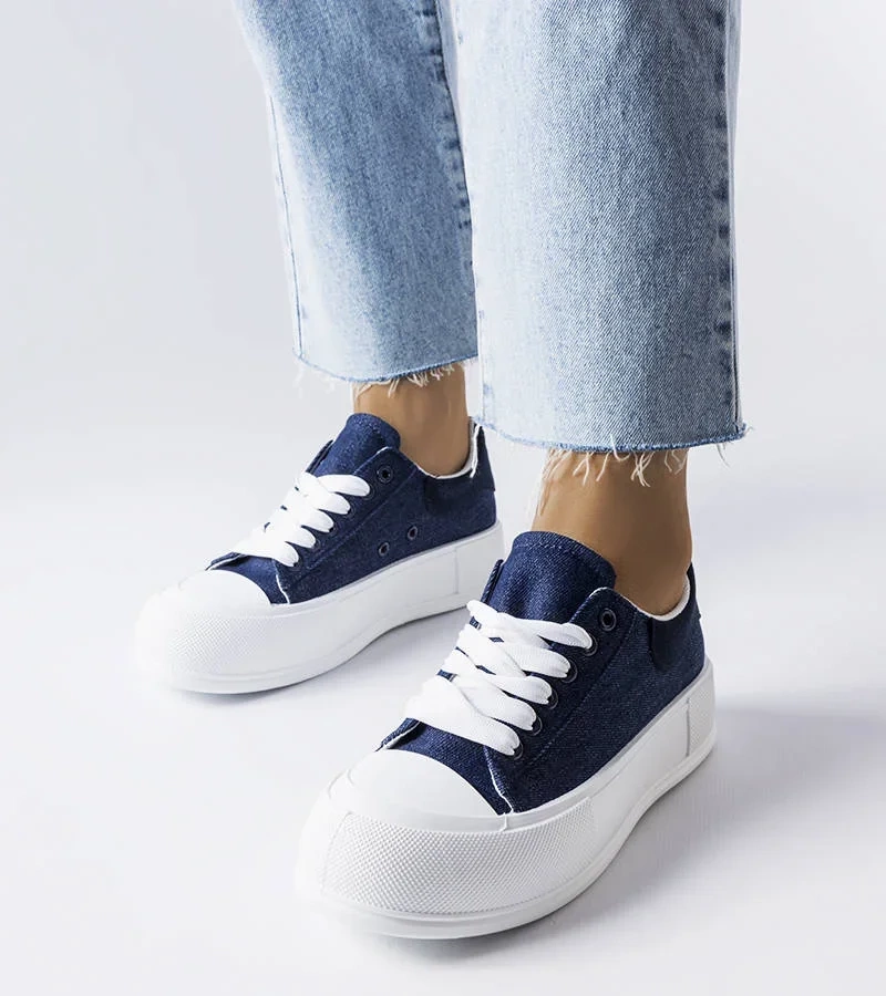 Josseaume platformos sötétkék tornacipők