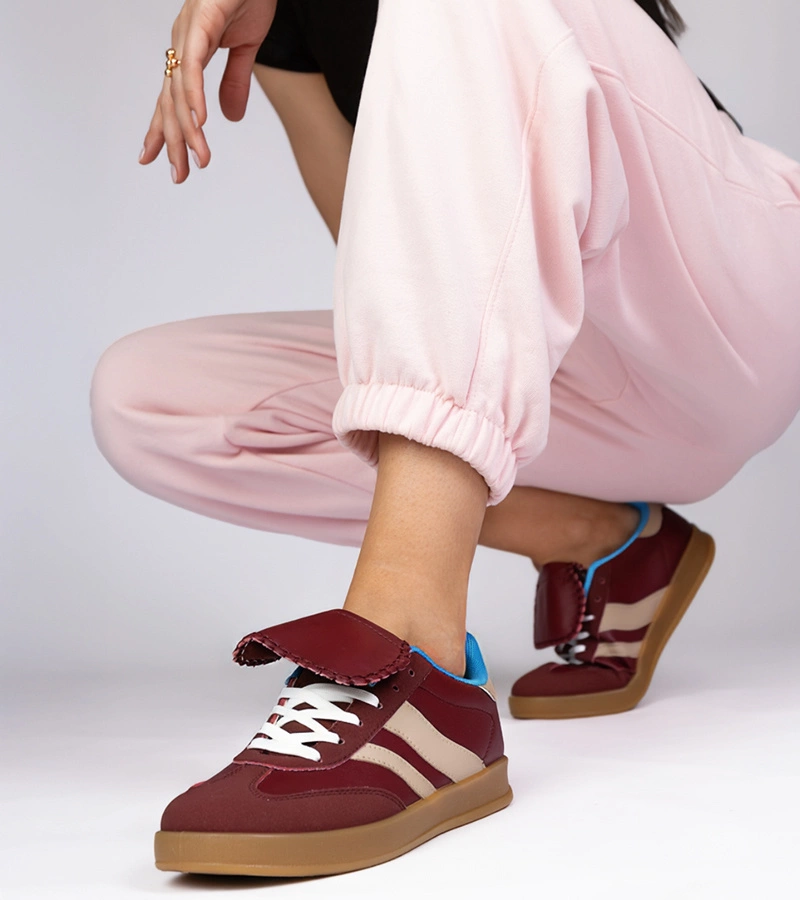 Bordó női sportos tornacipő Lukka