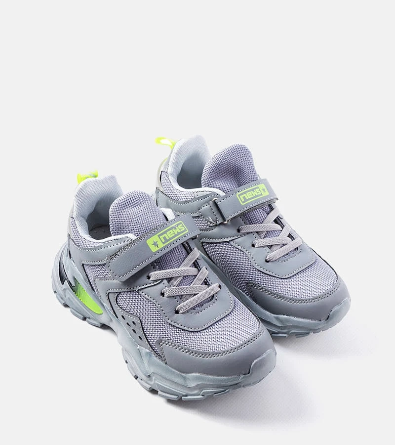 Szürke gyermekcipők tépőzárral Ansel