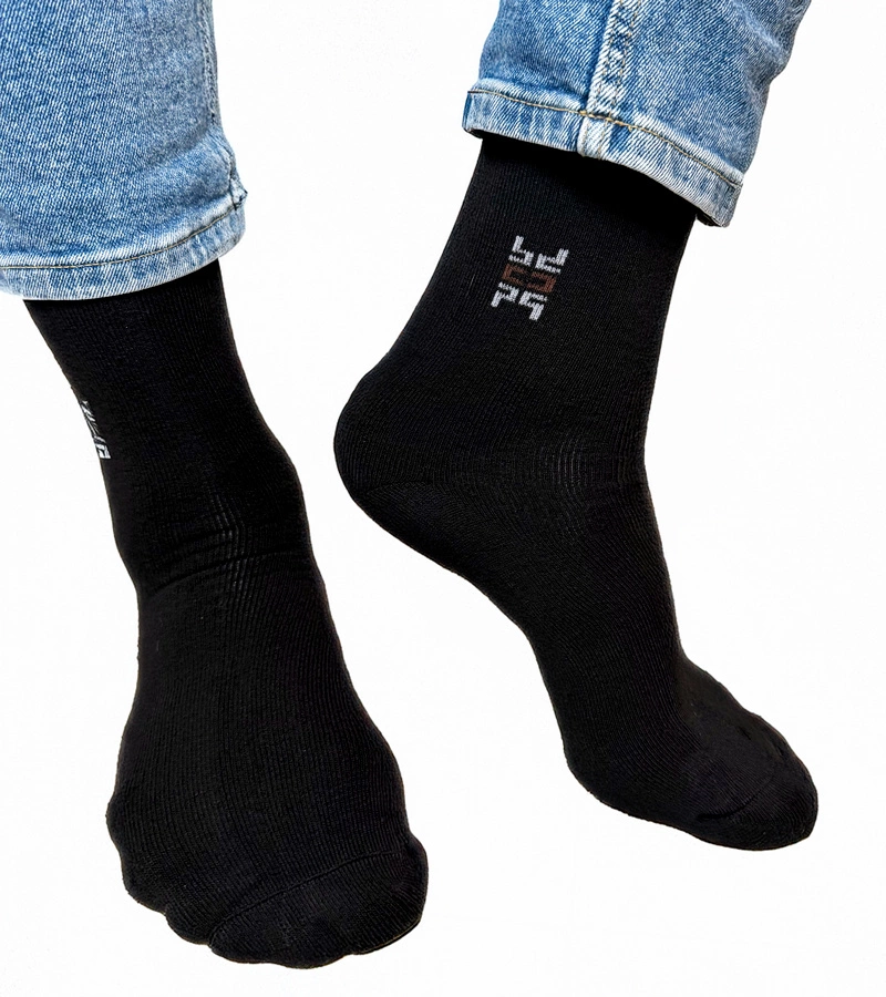 Fekete-fehér meleg Sella zokni