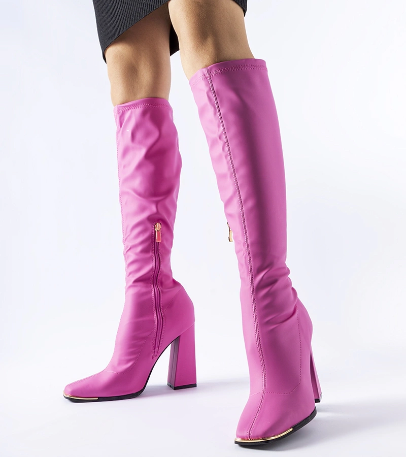 Rózsaszín csizma vastag talpon Alvorada