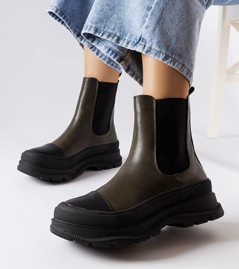 Bellucci zöld platformos csizma