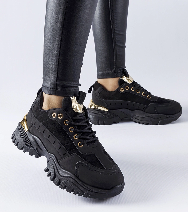 Czarny sportos Laudes sneakerek