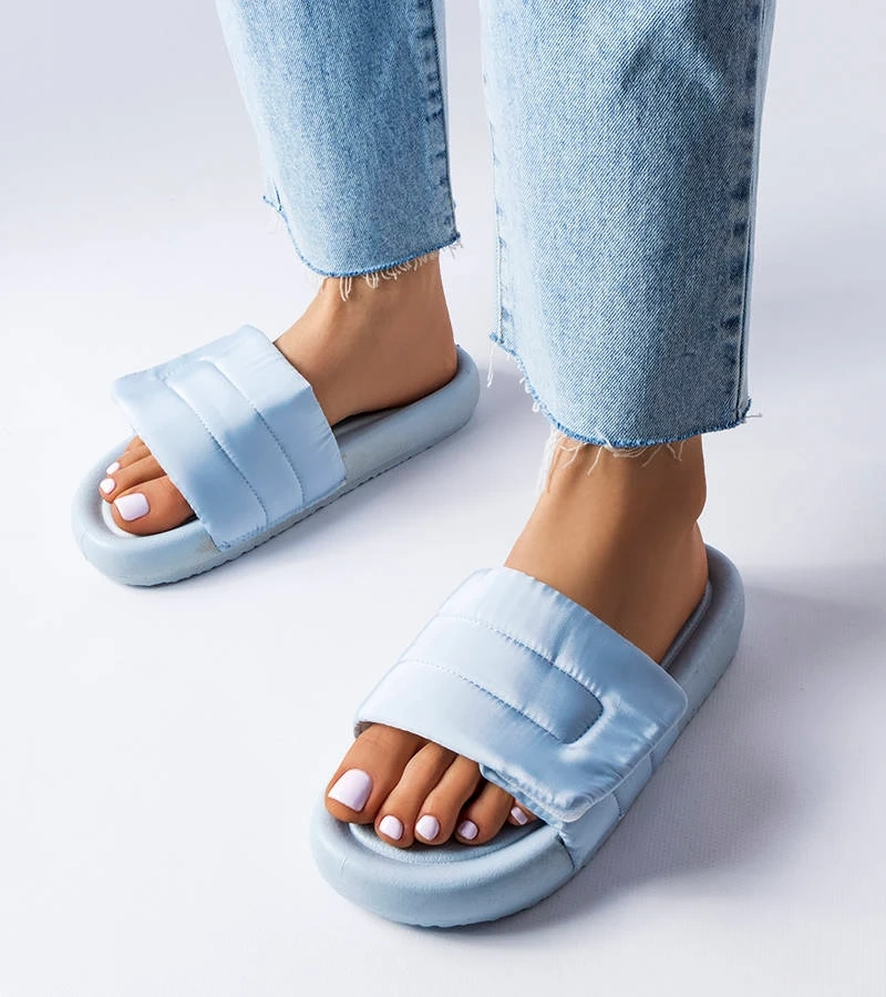 Aleron kék tépőzáras papucs