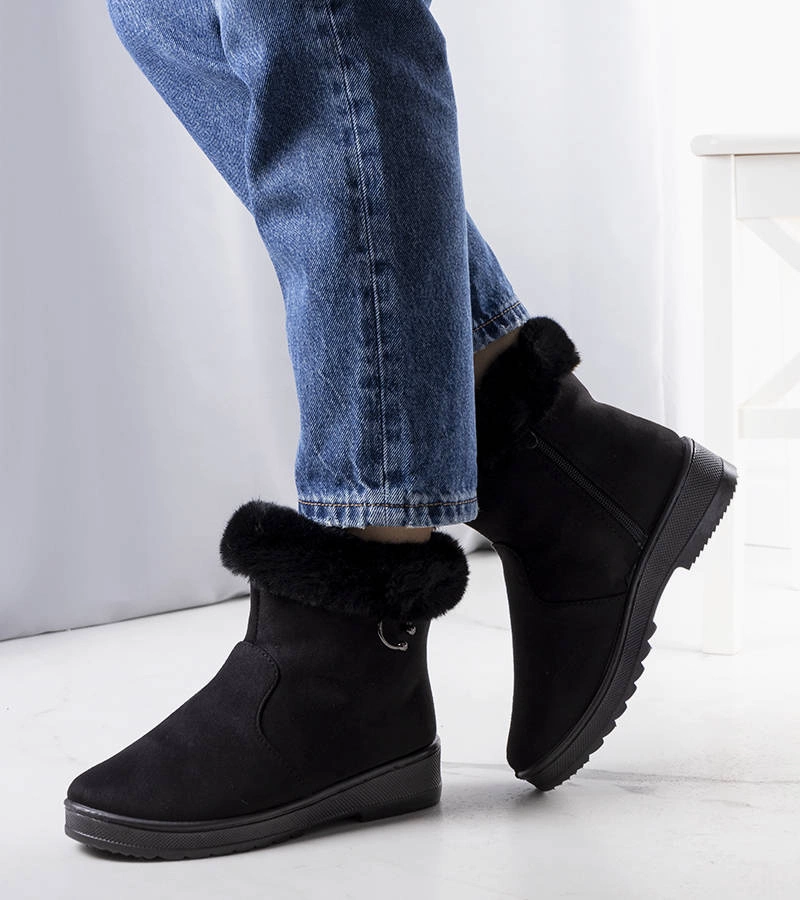 Fekete bélelt hótaposó Marvin bundával