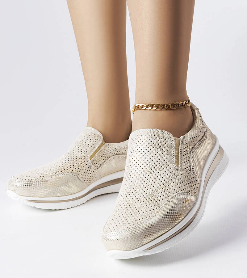 Arany hálós platformos tornacipők Rhéaume