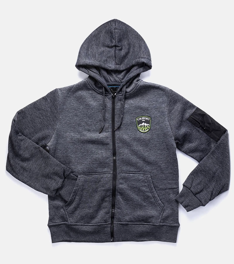 Sötétszürke férfi kapucnis pulóver Labrosse