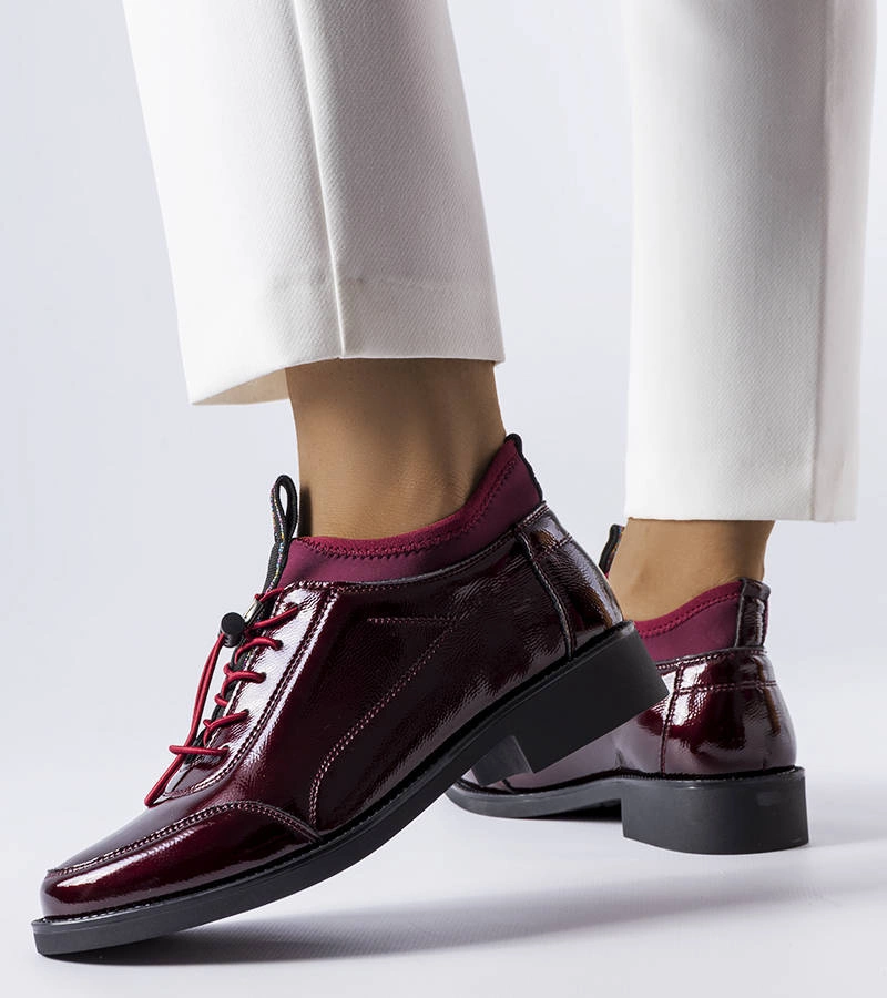 Thomazo bordó fényesített cipők