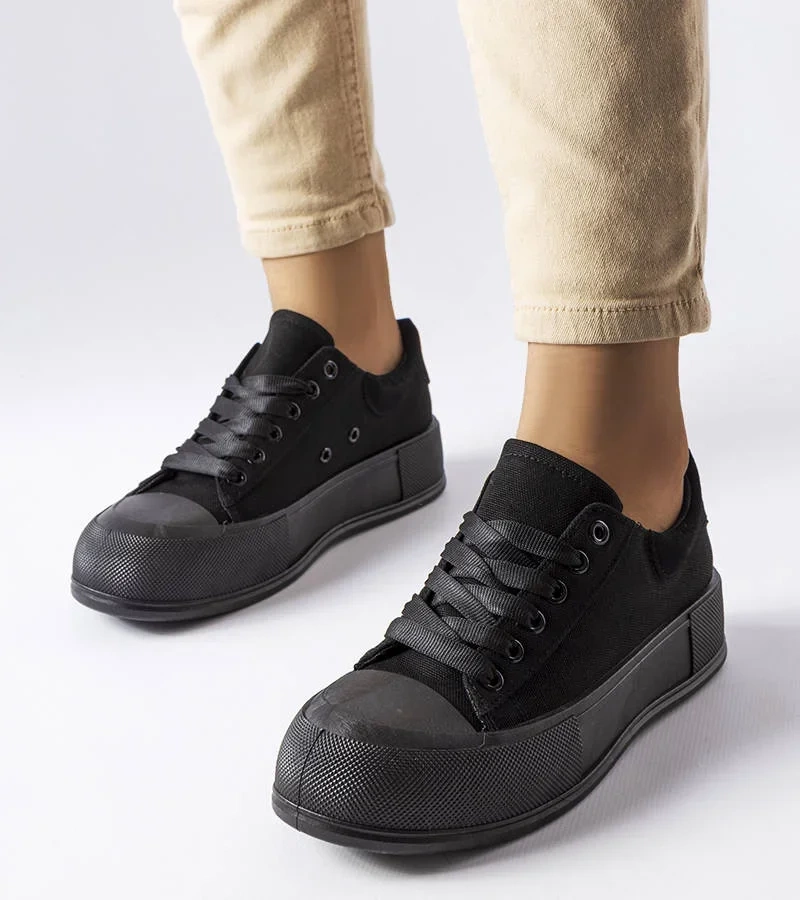 Josseaume fekete platformos tornacipők