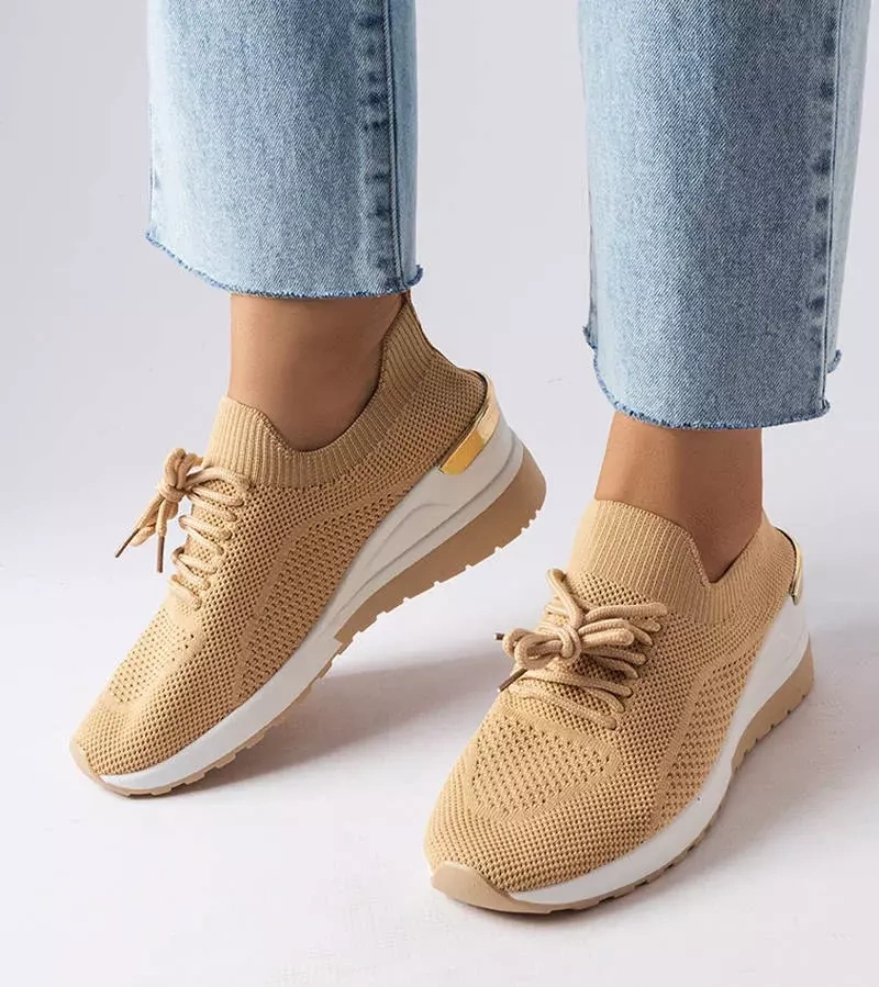 Alberica bézs tornacipők talppal