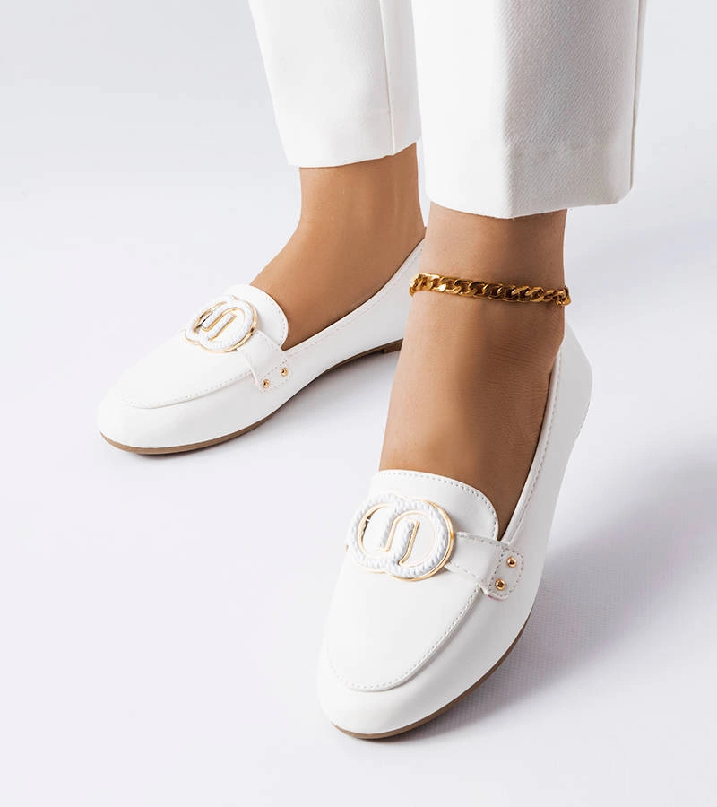 Fehér női mokaszin Eleena