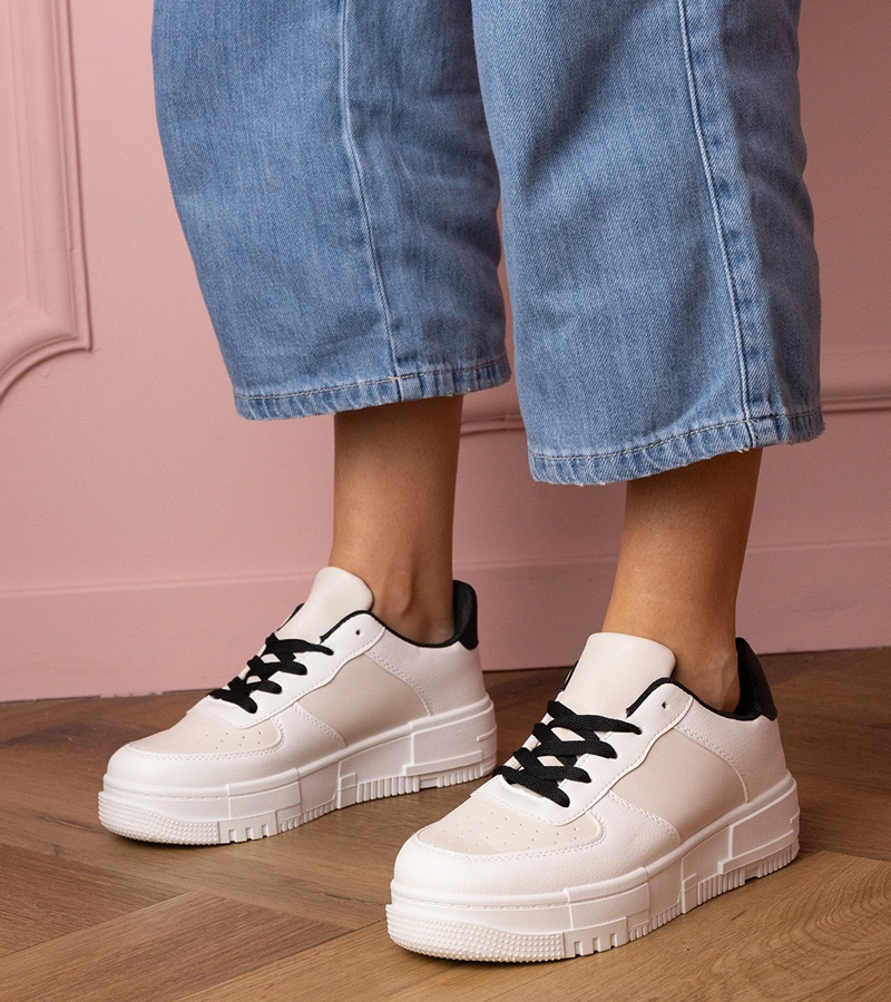 Bézs sportos platform tornacipő Luneta