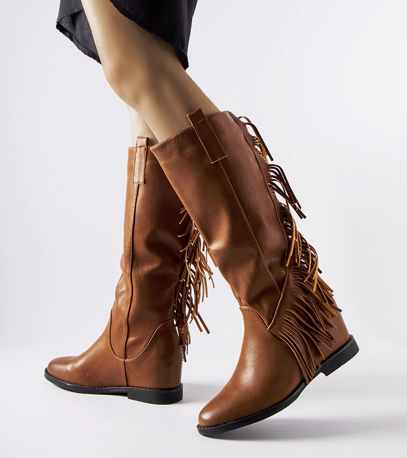 Barna bokacsizma fedett talppal Giorgia