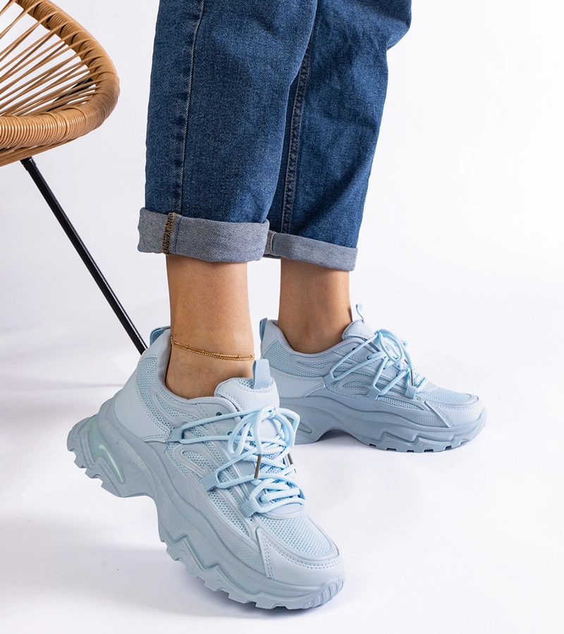 Kék sportos tornacipő masszív talppal Roxana