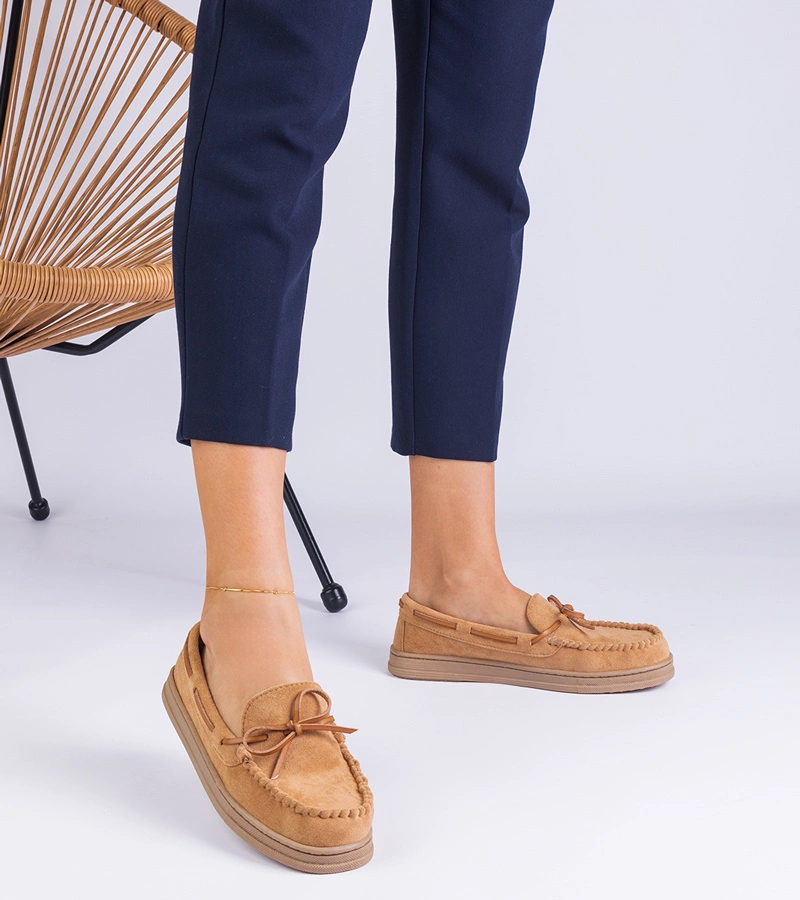 Sarina barna női műbőr mokaszin masnival