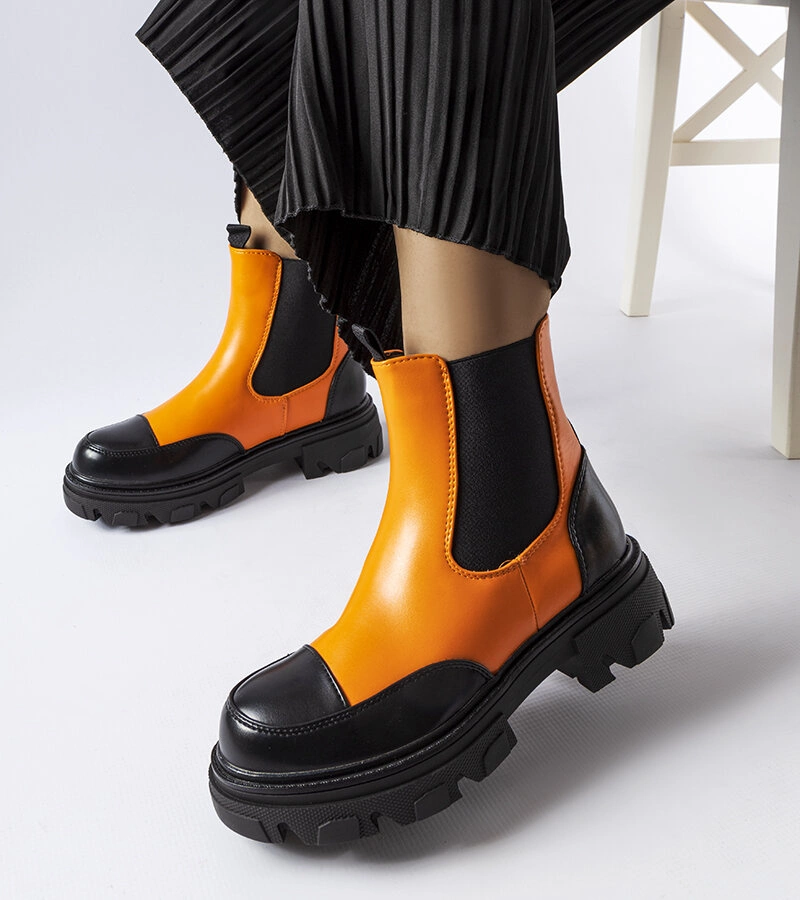 Fekete-narancssárga Albany bokacsizma