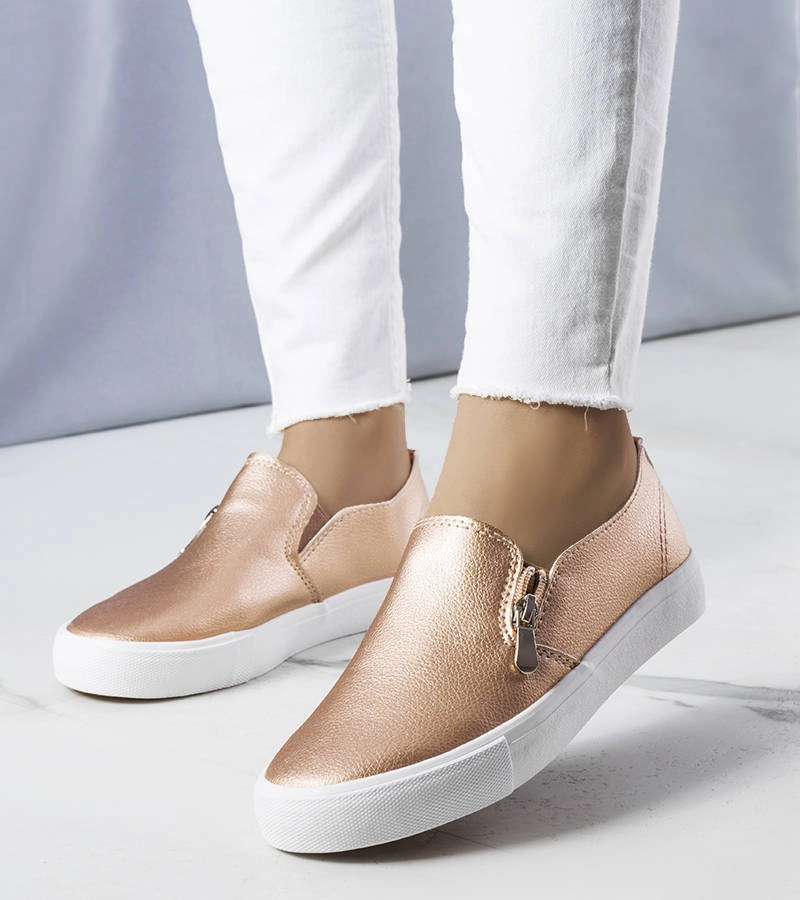 Arany teniszcipők Denain műbőrből